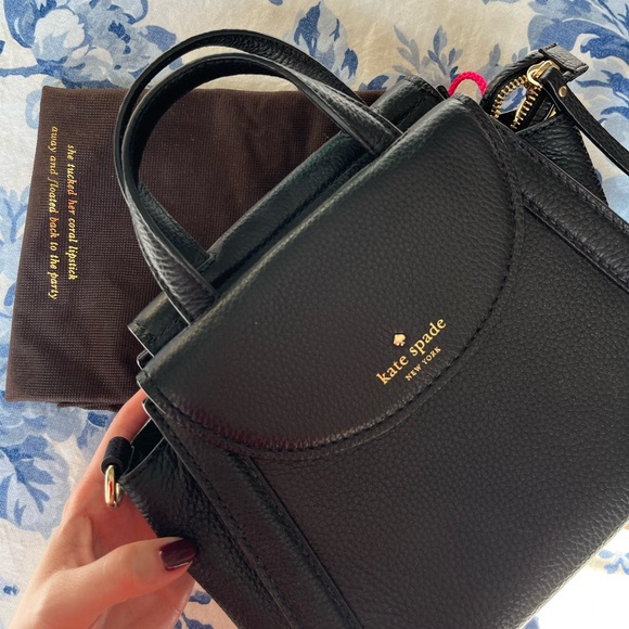 Kate Spade Black Pebbled Leather Crossbody Bag - Picture 9 of 15